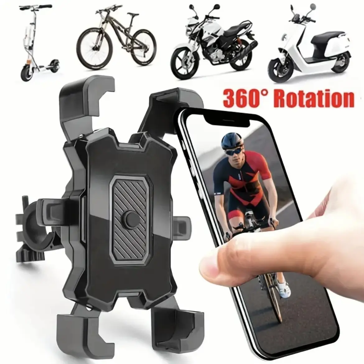Lamicall Motorcycle Phone Mount, Upgraded Dual Vibration Absorber, Anti-Shake Bike Phone Holder, Motorcycle Accessory, Moto Accessories, Fits 4.7-6.7 Inch Phones