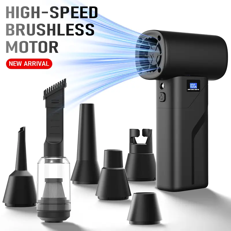 Portable Electric Air Duster Cordless Air Duster Wireless Blower with High Speed Motor for PC Keyboard Car Cleaning Dust Removal