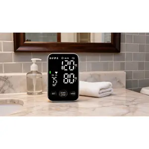 Blood Pressure Monitor Upper Arm, Automatic Digital Health Monitor for Seniors with Large Backlit LED Display, 2-User 240 Memory, Adjustable Cuff & Storage Bag
