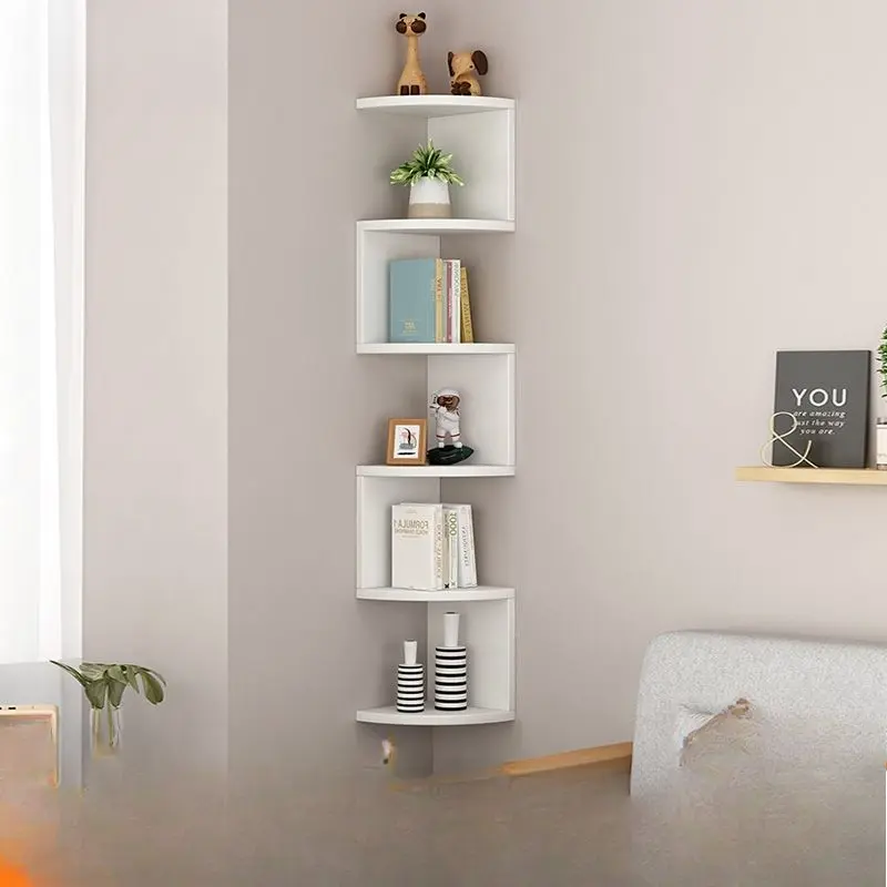 Living room storage rack, wall-mounted storage rack for the living room, corner storage rack without drilling, partitioned shelves, multi-layer shelves for the wall, multi-layer corner wall-mounted storage rack.