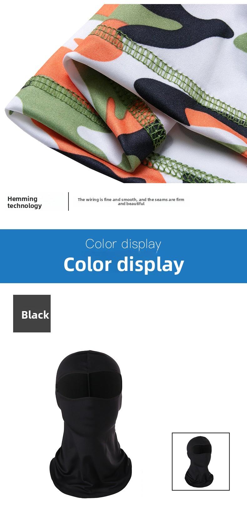 Summer Ice Silk Cycling Balaclava UV Protection Windproof Helmet Liner for Motorcycle & Bicycle