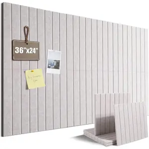 36" x 24" Large Cork Bulletin Board 12 Pack Pin Vision Board for Walls Office Decor Wall Panels