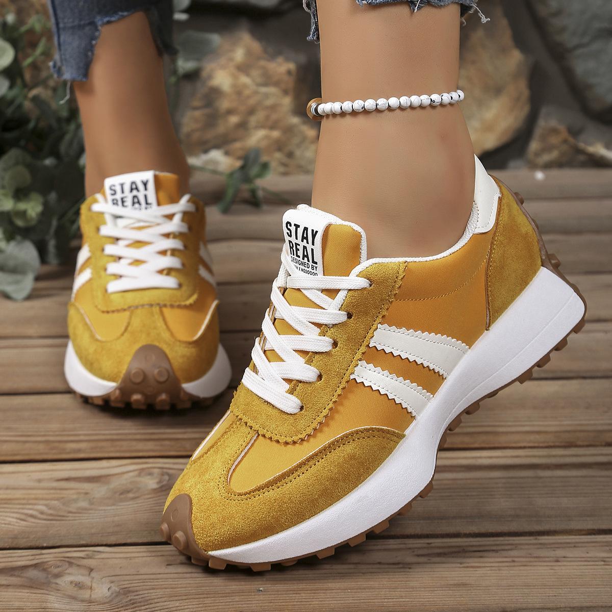 Trendy Women Platform Sneakers Thick Sole Lace Up Shoes for Height Boost Comfortable Lightweight Casual Trainers Ideal for Everyday Use Four Seasons Outdoor and Indoor Wear