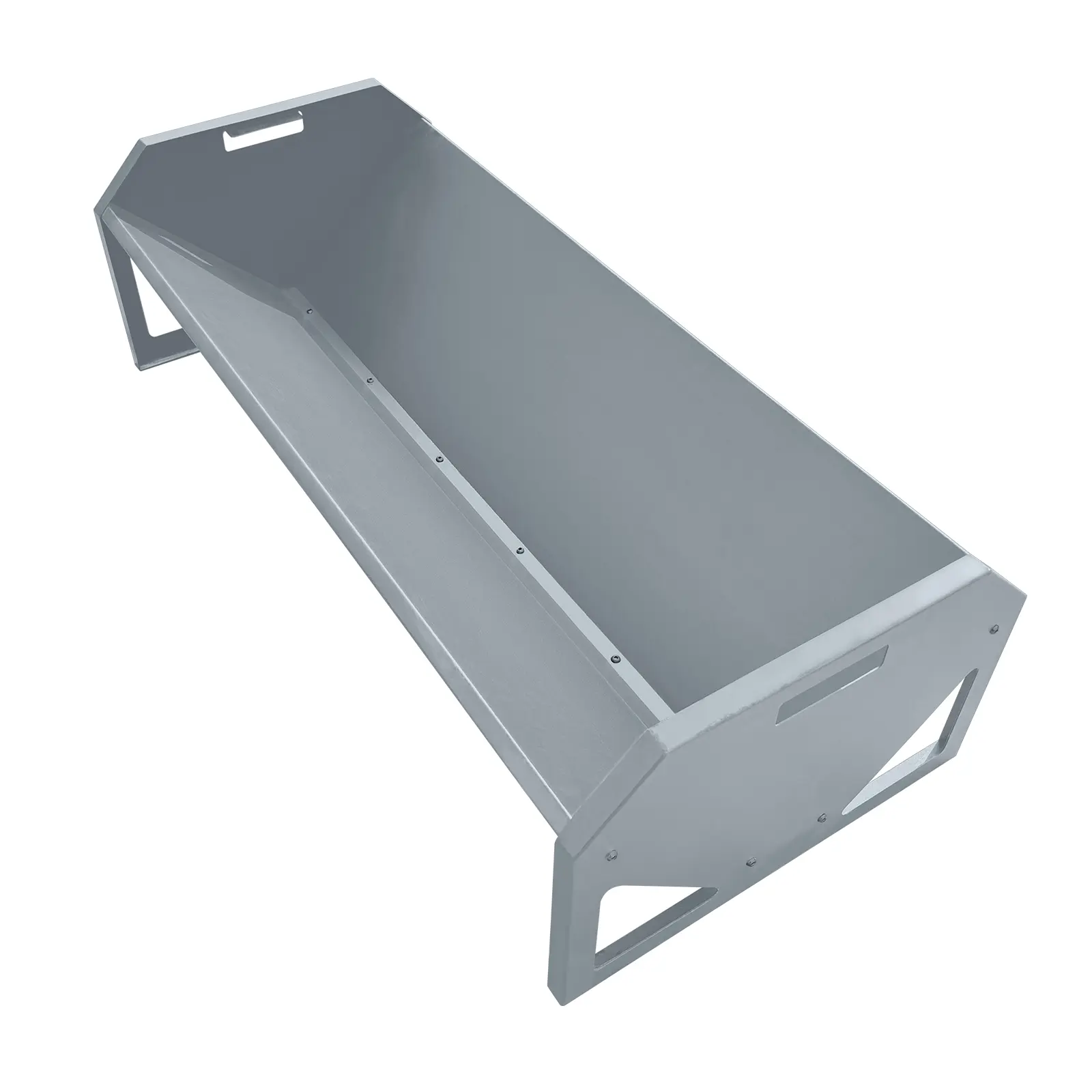 22 Gallon Heavy Duty Livestock Feeding Trough - Galvanized Steel Water & Hay Feeder with V-Shaped Bottom, 45 Inch Large Feeder for Horses, Goats & Sheep