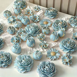Set of 10 Silicone Molds for Candles and Soap, Floral Designs Including Roses and Daisies, Heat Resistant, Perfect for Home Decor and Gifts