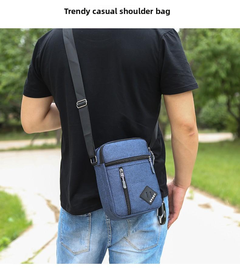 Casual Business Men Messenger Bag Version Simple Oxford Cloth Cross Body Shoulder Bag for Male Daily Use, Work, Travel Outdoors