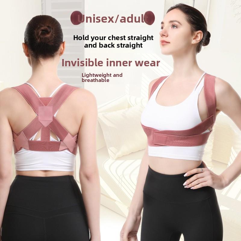 Adult student female invisible hunchback correction belt anti-hunchback correction chest support artifact posture belt Trainer Kegel Band Resistance LED waist women