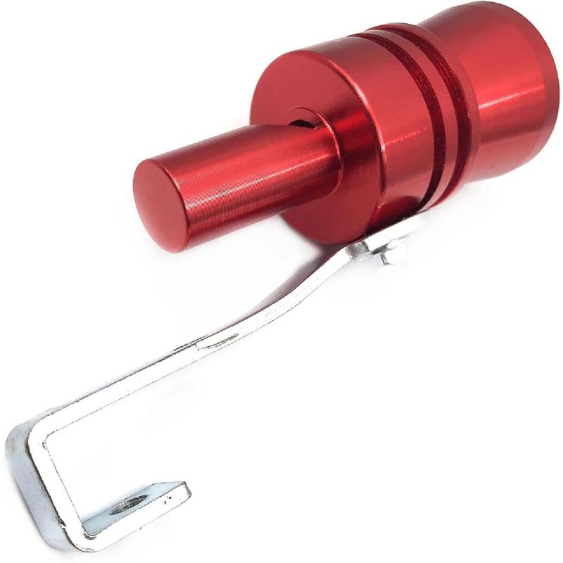 2pcs XL Size Aluminum Alloy Universal Turbo Sound Exhaust Muffler Pipe Whistle Car Roar Maker Red