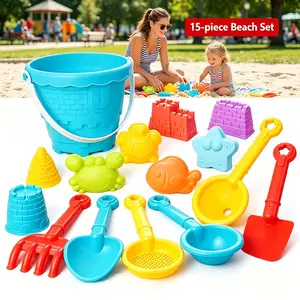 Colorful Beach Toy Set, Castle Mold Shovel Rake Sand Bucket, Animal Shape Sandbox Toys, Outdoor Beach Garden Playset