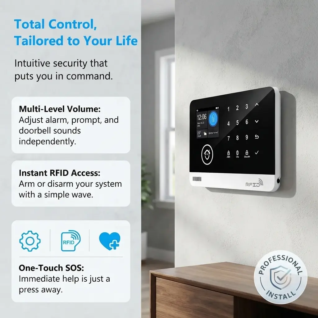 Tugard Zx‑G03 Smart Home Alarm Kit | WiFi & GSM Security System with Camera & Door‑Window Sensors