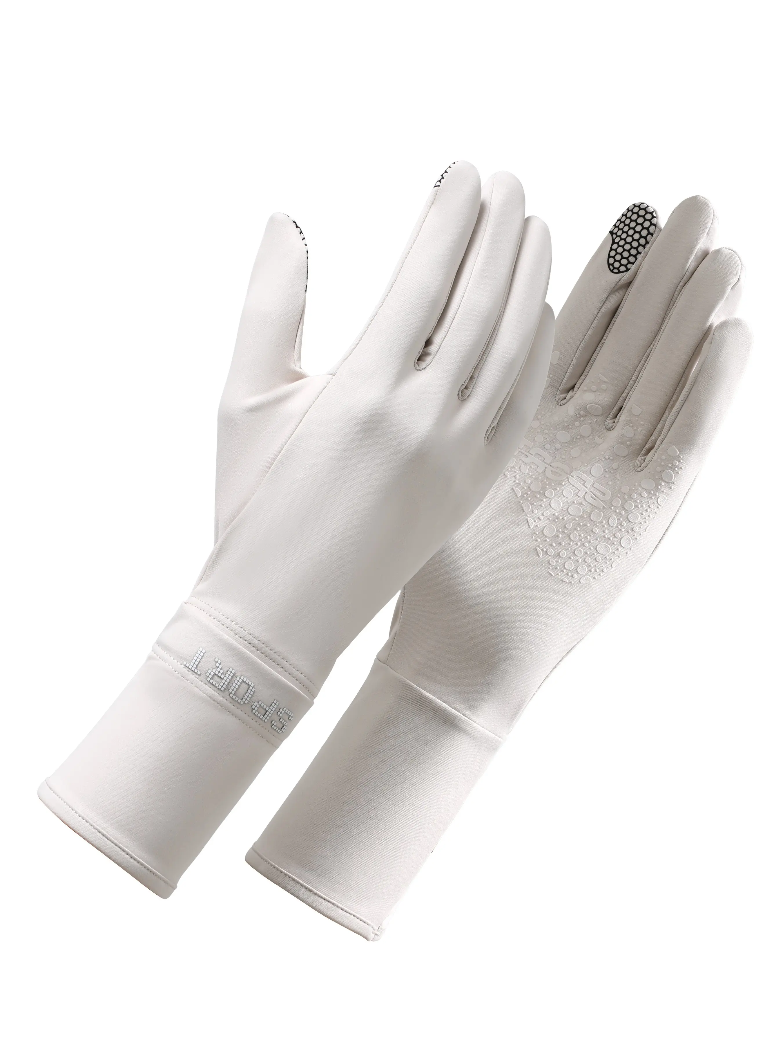 Lightweight Ice-Feel Sunscreen Gloves, Summer Breathable Ice Silk UV Protection Touch Screen Cycling Gloves, Upf50+ Outdoor Essential