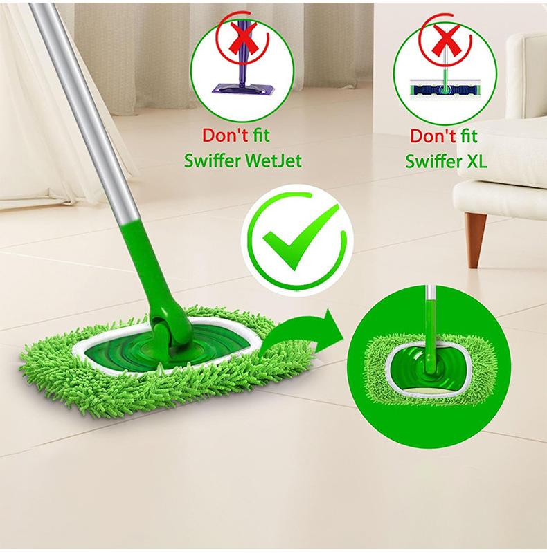 Chenille mop pad cover for household use, wet and dry dual-use, compatible with Swiffer mop replacement pad covers, reusable