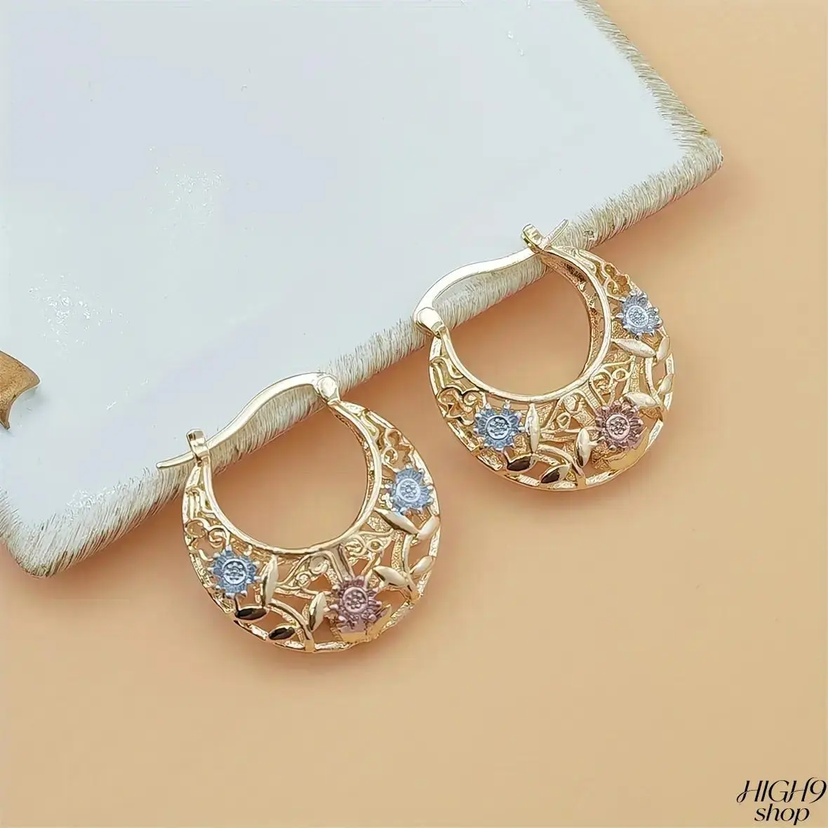 2026 Women’s Vintage Floral Openwork Dangle Earrings, Elegant Alternative Artistic Flower Costume Jewelry for Daily & Party Wear