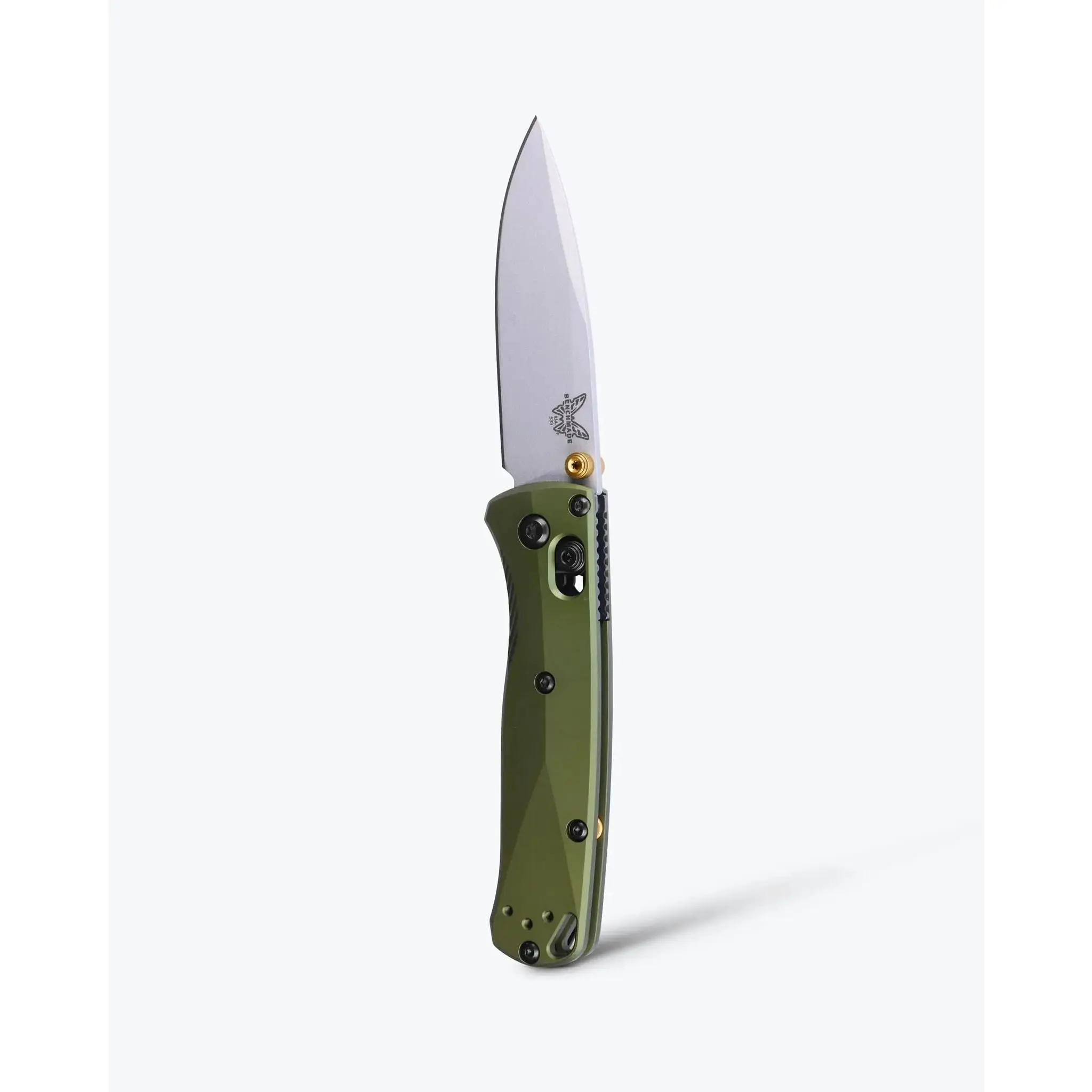 Benchmade Mini Bugout Lightweight Foldable EDC Kitchen Knife - 3.7in, 1.5oz, Carbon Fiber, Anodized Aluminum, EDC Survival Tool, Everyday Carry, Multiple Finishes, Drop-Point, Orange Grivory