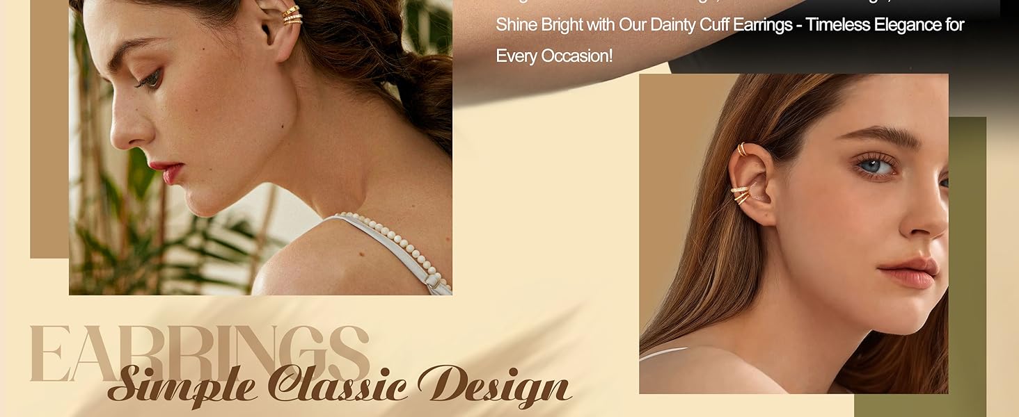 LOLIAS 4 Pairs Ear Cuffs Non Piercing - 14K Gold Plated Ear Cuff Earrings for Women Ear Cuff for Non Pierced Ears Clip on Cartilage Earring Adjustable Fake Earrings Set LOLIAS 4 Pairs Ear Cuffs Non Piercing - 14K Gold Plated Ear Cuff Earrings for Women Ear Cuff for Non Pierced Ears Clip on Cartilage Earring Adjustable Fake Earrings Set