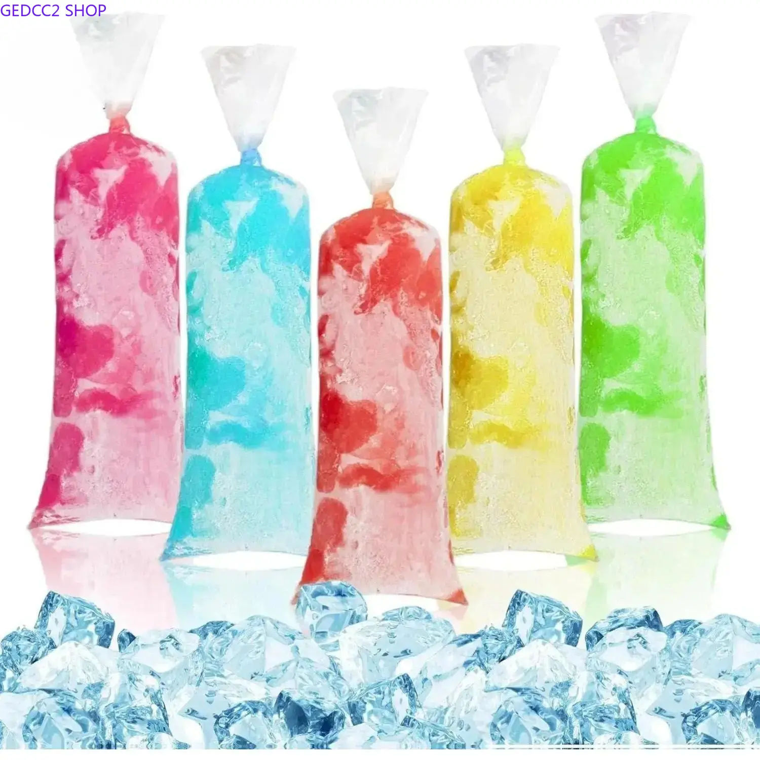 100 Pack Disposable Popsicles Molds, Transparent Plastic Freezer Bags for Homemade Yogurt Smoothies & Ice Pops, No Mess