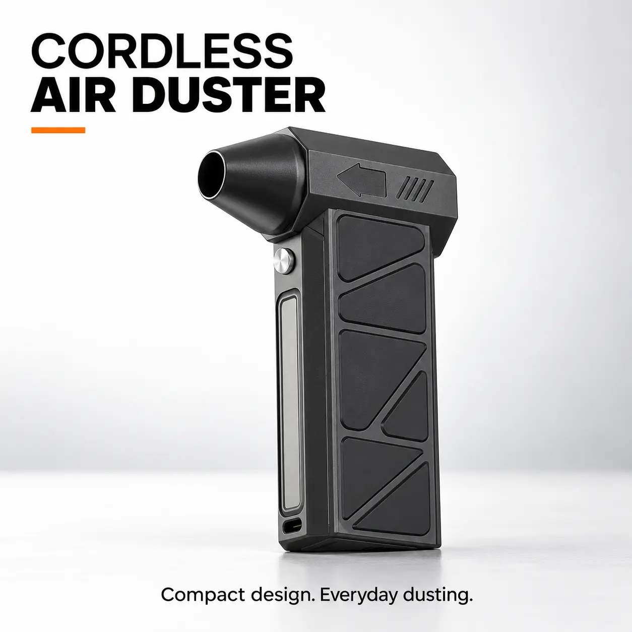 Handheld Portable Cordless Turbo Blower with LED Light, 4 Adjustable Speeds, Long-Lasting Battery & USB Fast Charging for Dust Removal and Light Snow Clearing
