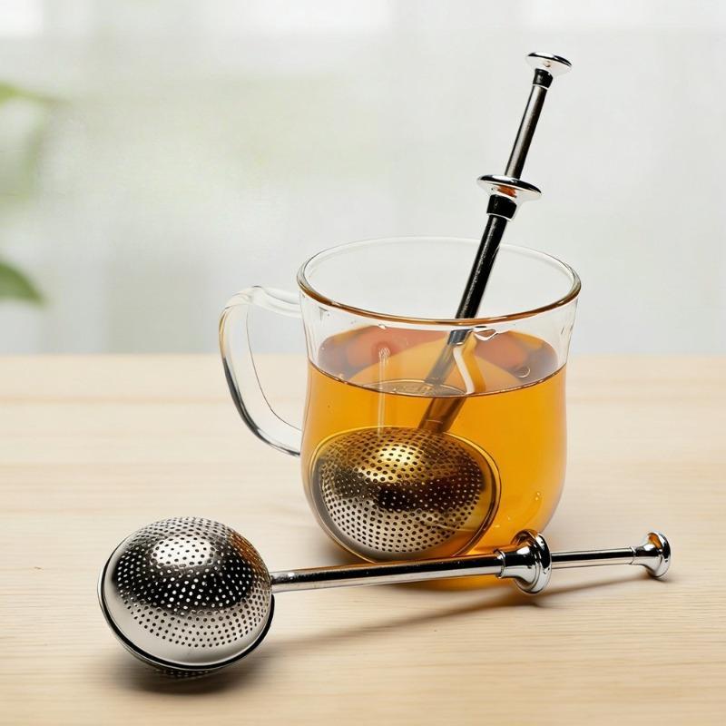 Baking Game-Changer! Stainless Steel Push-Type Flour Duster Sifter, Long Handle for Even Powder Sugar/Flour Sprinkling, No-Mess Kitchen Gadget for Home Baking