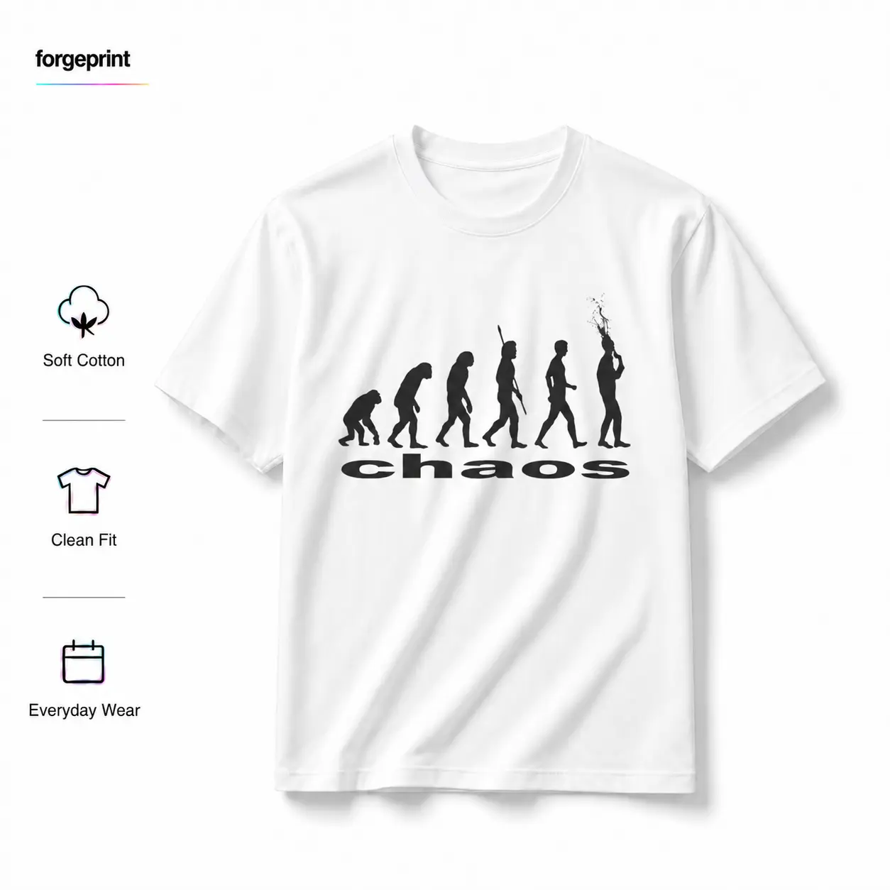 Men's Classic Soft Seamless Ribbed Cotton Round Neck Short-Sleeve T-Shirt - Ken Carson More Chaos Evolution Album Tour Merch (All Sizes, Casual Top, Comfortable Fabric), Tshirt, Shortsleeve, Graphic Shirts, Cotton Graphic Tees, Loose Fit, Digital Print, H
