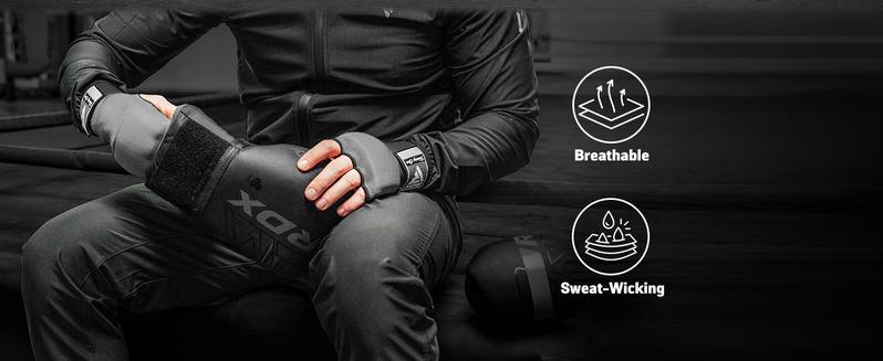 Gel Boxing Hand Wraps Inner Gloves Men Women, Quick 100cm Long Wrist Straps, Elasticated Padded Fist Under Mitts Protection, Muay Thai MMA Kickboxing Martial Arts Punching Training Bandages