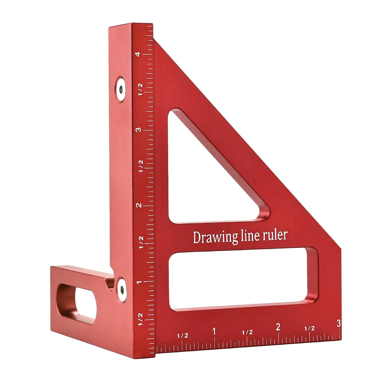 Multi-Angle Measuring Ruler,45/90   Alloy Woodworking Square Protractor, Miter Triangle Ruler  Layout Measuring Tool