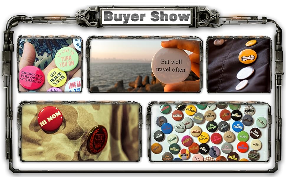 Button Maker Machine, (3rd Gen) Installation-Free 25mm(1 in) DIY Pin Button Maker Press Machine Kit, Badge Press Machine with Free 500pcs Button Parts&Pictures&Circle&Book