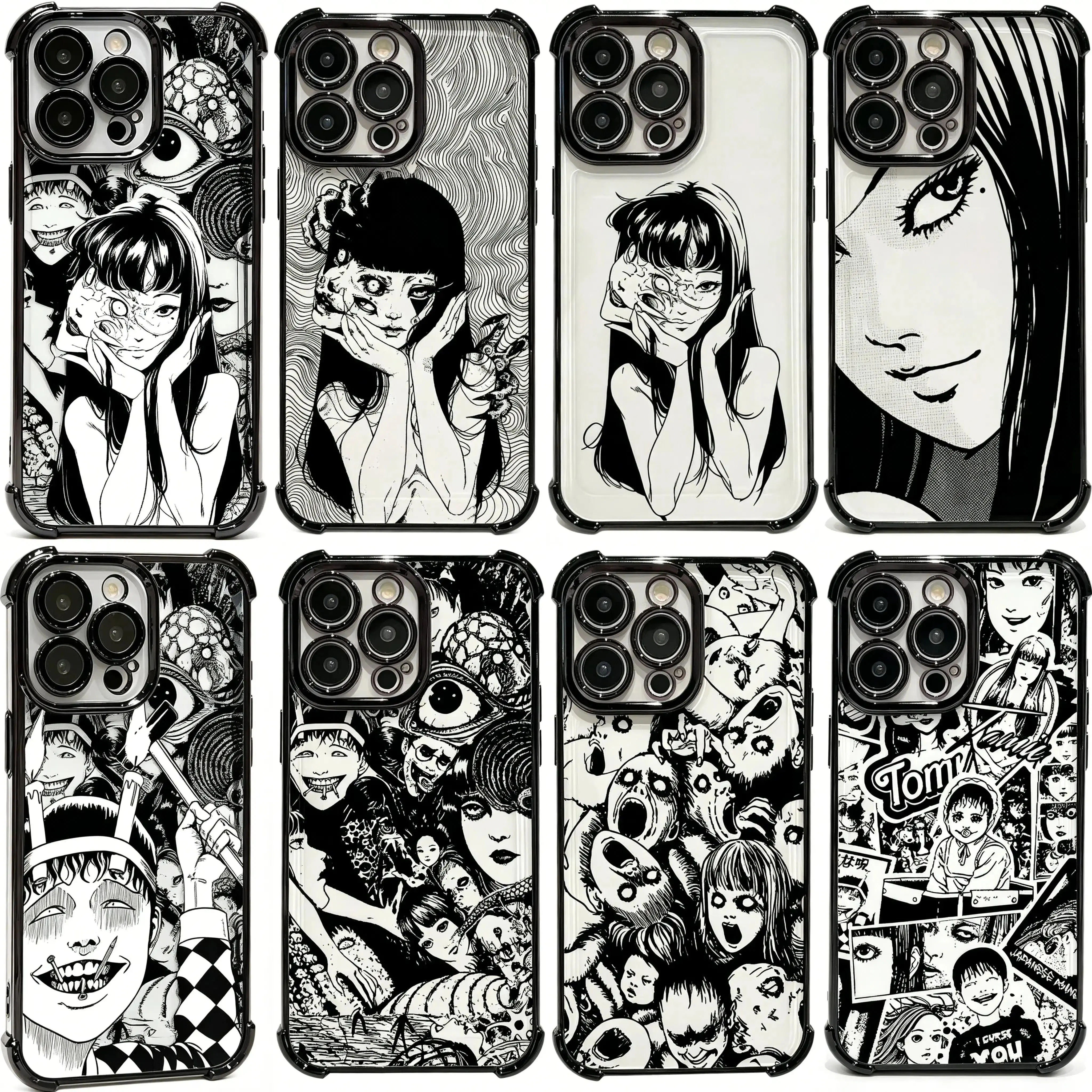 Hot Junji Ito Terror Horror Phone Case Suitable For IPhone 17ProMax 16 15Plus 14 13 12Pro 11, Samsung Galaxy S26 S25 S24 S23 S22 Ultra Plus FE