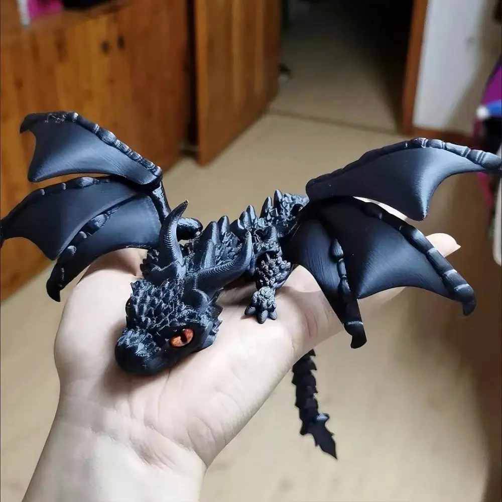 3D Magic Dragon Sculpture, Color-Changing Mystical Eyes, Random Eye Colors, Living Room/kitchen Holiday Decor, Christmas/new Year/halloween