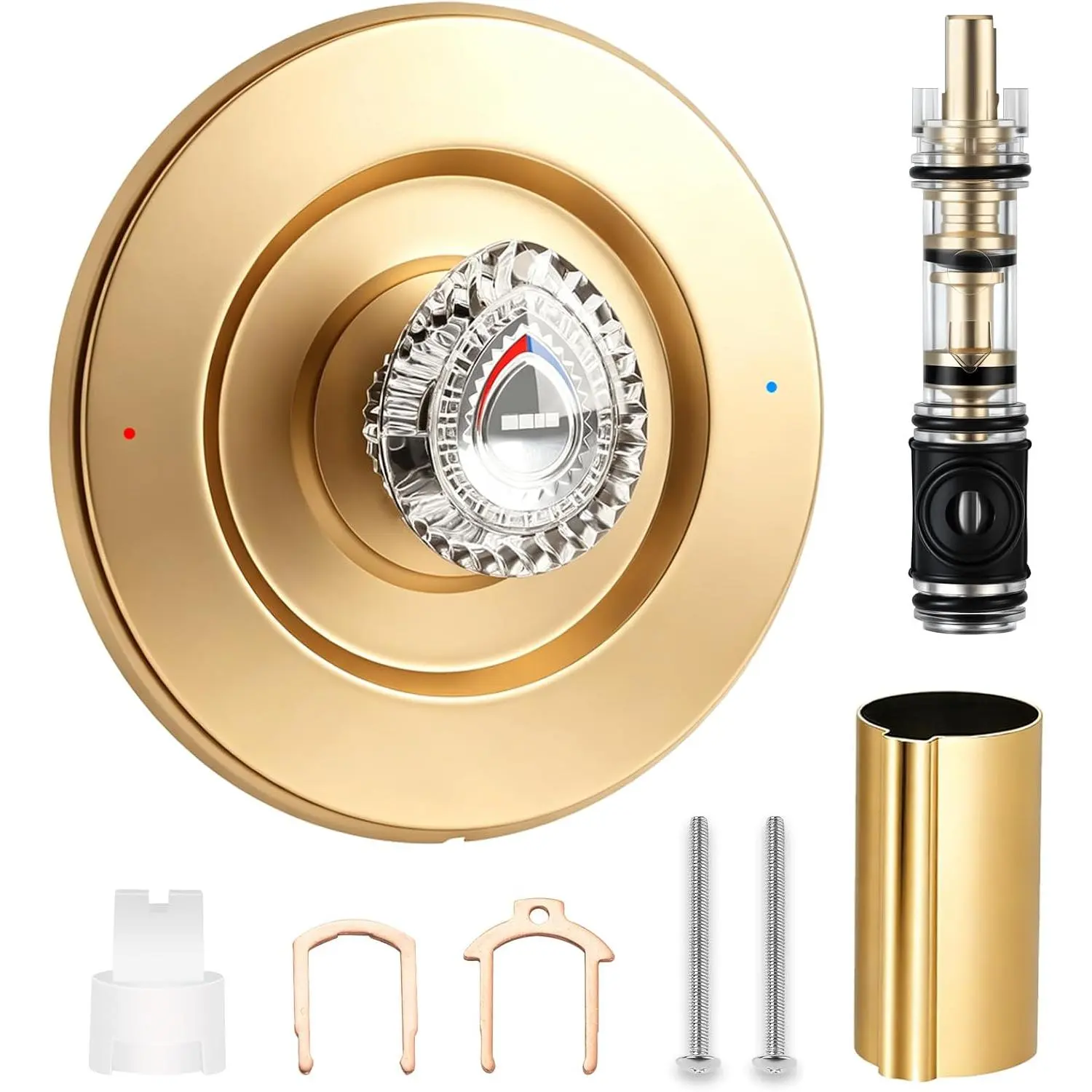 Shower Trim Kit, Compatible with  T470 Chateau Shower Trim Kit, With  Seal  , Escutcheon, Shower handle, Tubes and Screws (Piloshed )