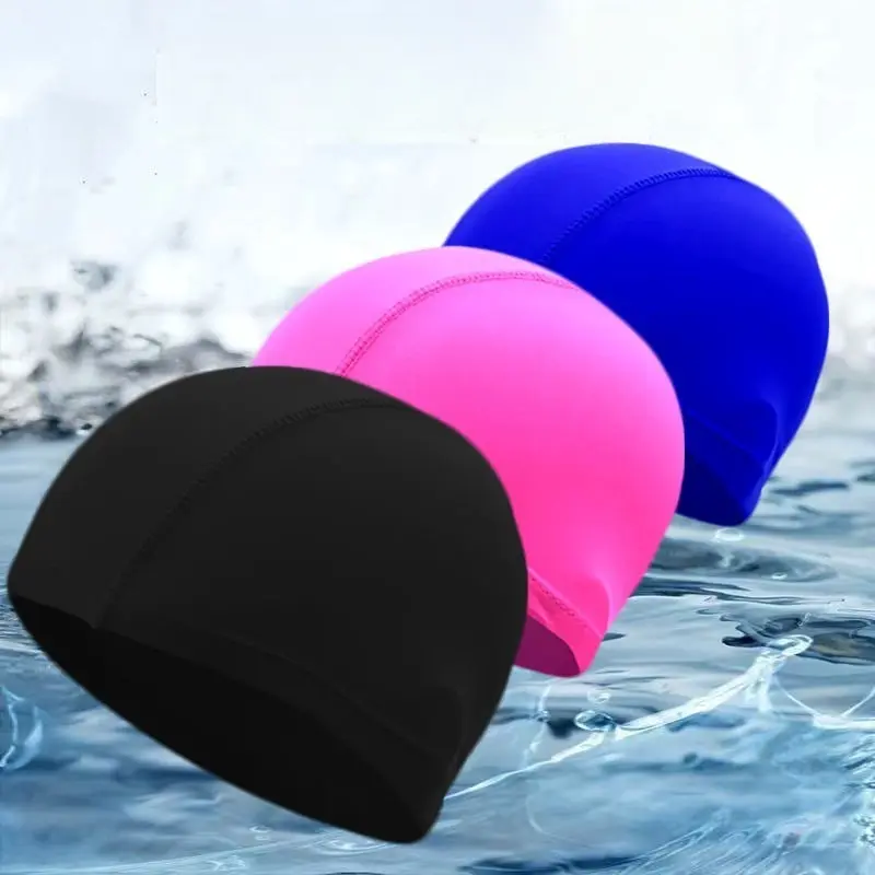 6PCS Trendy Fabric Swim Cap for Men Women Large Pool Beach Summer Stylish Swimming Hat