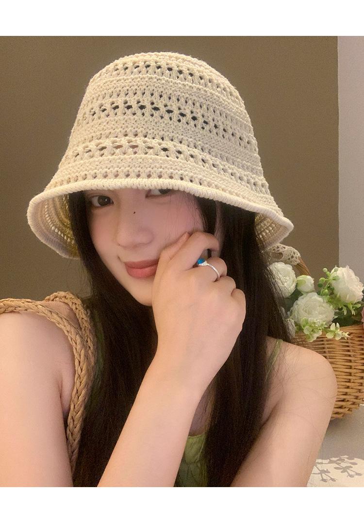 1 piece of 2026 new summer women's hollow sun hat, breathable and thin fashion design, suitable for shopping and traveling