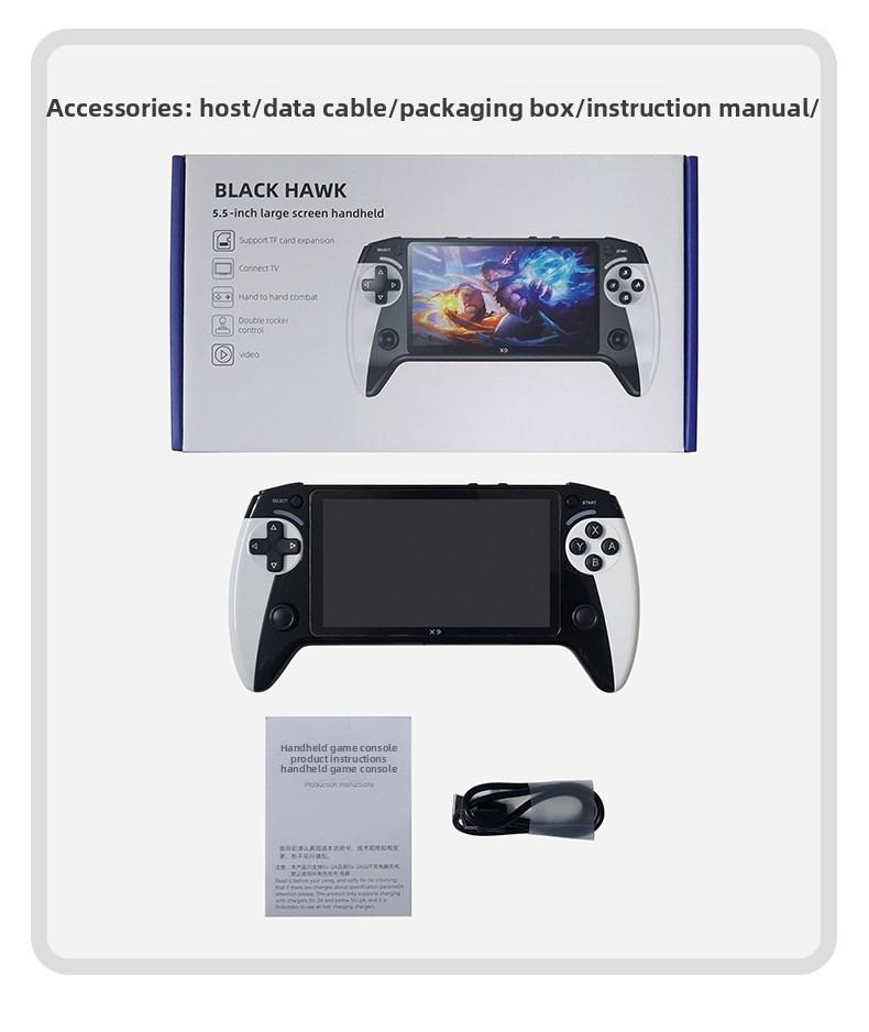 X9 Handheld Game Console 128GB – 5.5" HD Screen Portable Retro Gaming System with Built-in Games, 8+ Emulators Support, Game Boy/PSP/FC Classic Games, Perfect Gamer Stuff for Kids & Family Fun