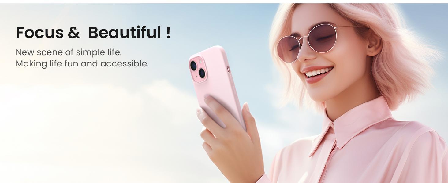 Compatible with iPhone 15 Plus Case 6.7", Slim Liquid Silicone 3 Layers Full Covered Soft Gel Rubber Cover Protective Phone Case with Anti-Scratch Microfiber Lining-Pink Compatible with iPhone 15 Plus Case 6.7", Slim Liquid Silicone 3 Layers Full Covered Soft Gel Rubber Cover Protective Phone Case with Anti-Scratch Microfiber Lining-Pink