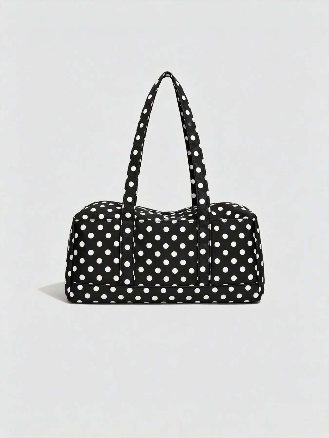 Womens Contrast Color Polka Dot Shoulder Baseball Bag Fashion Large Capacity Handbag Short Distance Travel Bag Outdoor Sports Multi Pocket Tote Bag