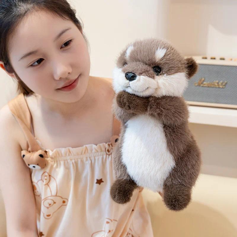 Kawaii Cartoon Animal Otter Plush Toys Huggable Soft Sea Otter Stuffed Doll Peluche Cute Furry Otter Doll Children Gifts