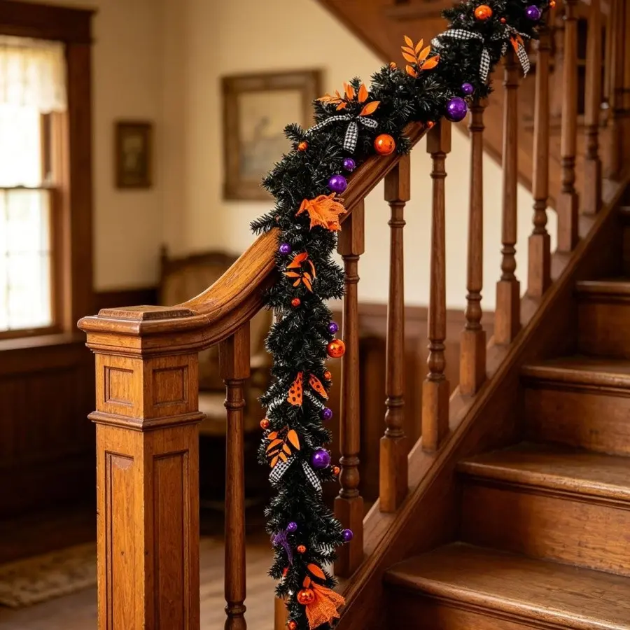 Halloween Encrypted PVC Wicker, Ghost Festival Home Window Door Hanging, Fireplace Halloween Tree Decoration, Festive Setup