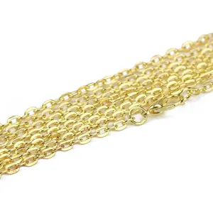 3x4mm  Chain Necklaces - 24 Inch Length - Flat Oval Link Chains - Art Craft  Costumes Small Chain