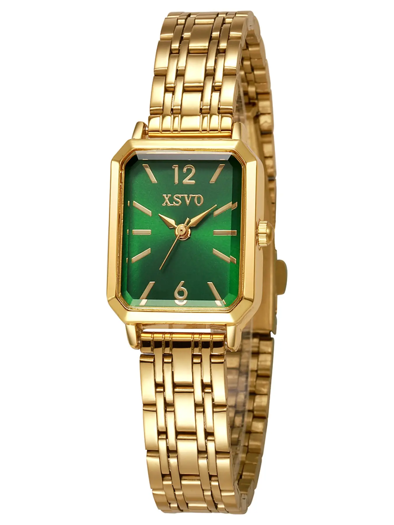 Elegant Rectangle Watch Face, Casual Business Wristwatch, Analog Quartz Movement, Dial, Mineral Glass, Alloy Case, Buckle Closure, Perfect Gift for Women