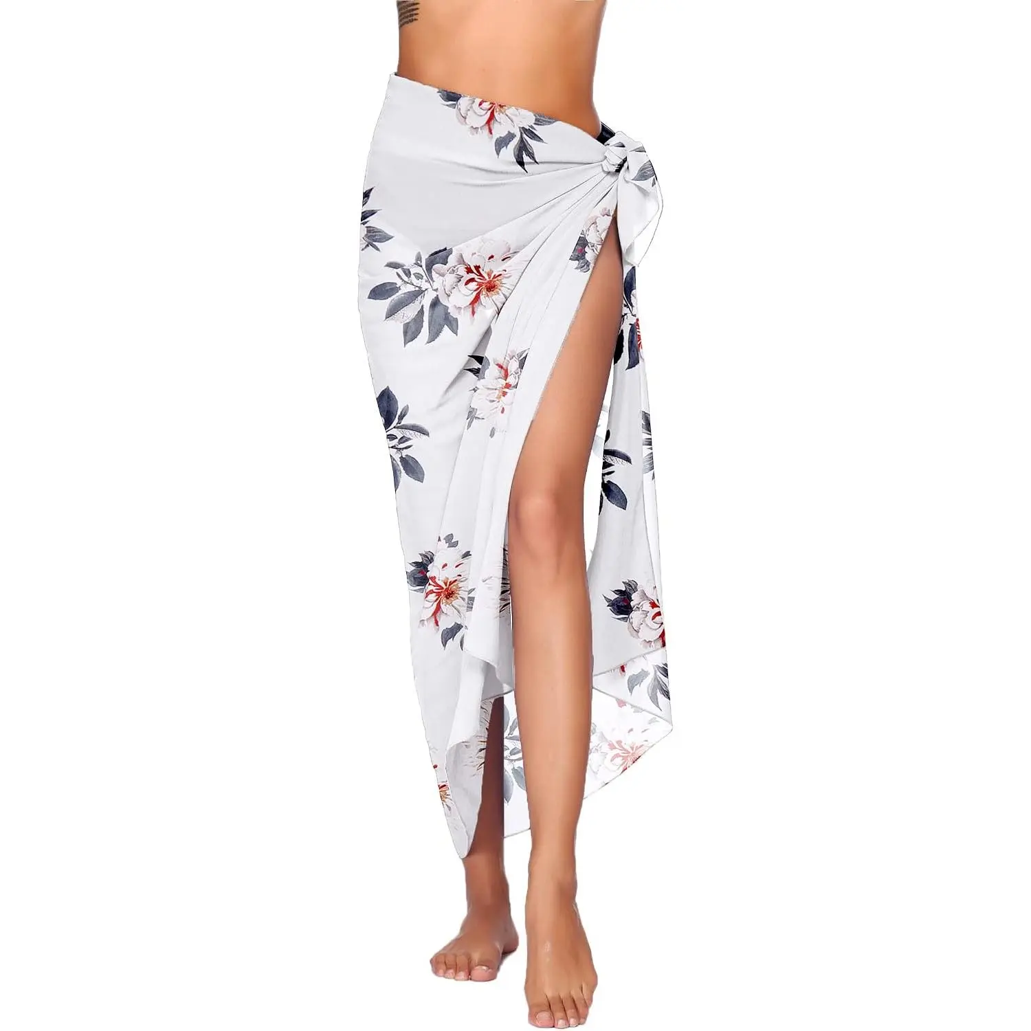 Women’s Chiffon Beach Sarong, Sheer Long Bikini Swimsuit Cover‑Up Wrap Skirt, Lightweight Beach Pareo Shawl, Beachwear Essentials for Summer Pool, Beach and Resort Vacation