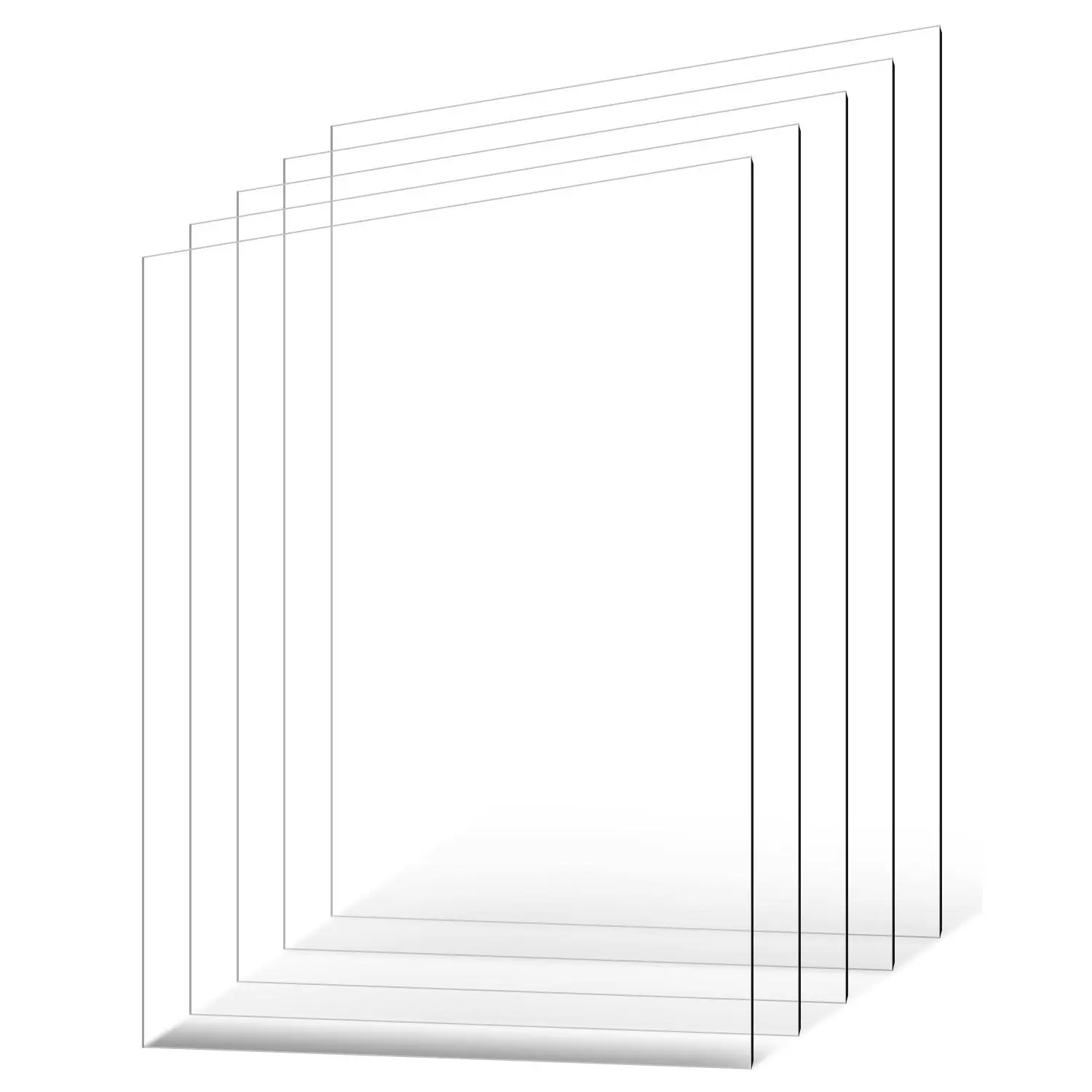 toolupgrade VEVOR 5-Pack PET/Plexiglass Sheets, 24x36 in 0.04 in Thick Transparent Flexible Plastic Panels, Easy to Cut for Craft, Replacement Picture Frame Glass, DIY Users’ Projects