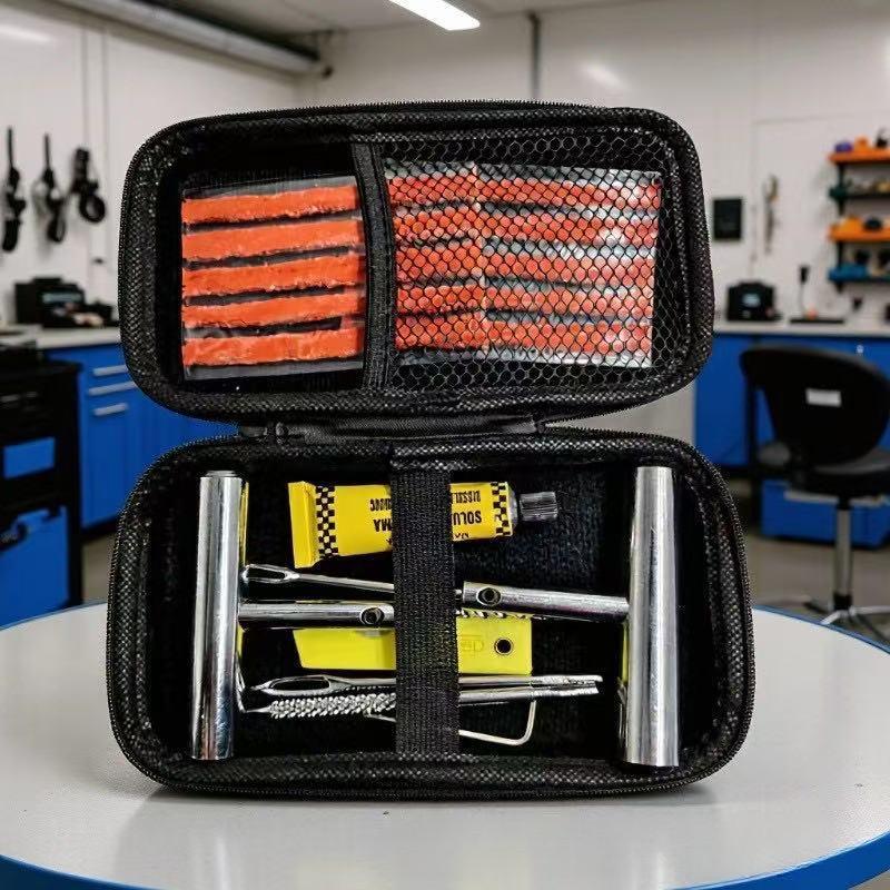 16 in 1 Mountain Bike & Bicycle Tire Repair Kit for Tubeless Tires Motorcycle Electric Vehicle Emergency