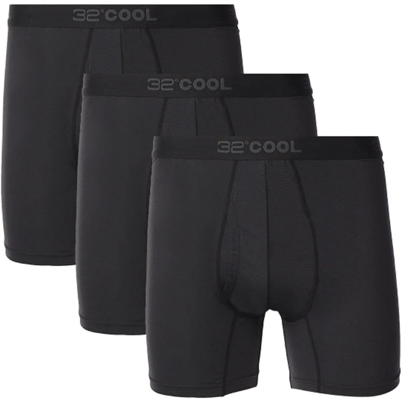 32 Degrees Mens 3 Pack Active Mesh Boxer Brief
