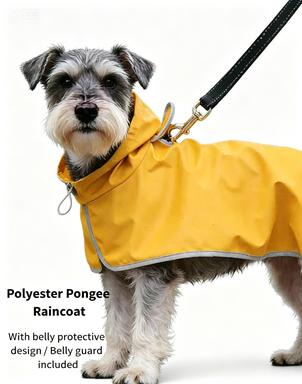 Paws Trendy Dog Raincoat, waterproof and windproof, suitable for small, medium and large dogs. Soft, comfortable and breathable, with a leash attachment hole for leash use.