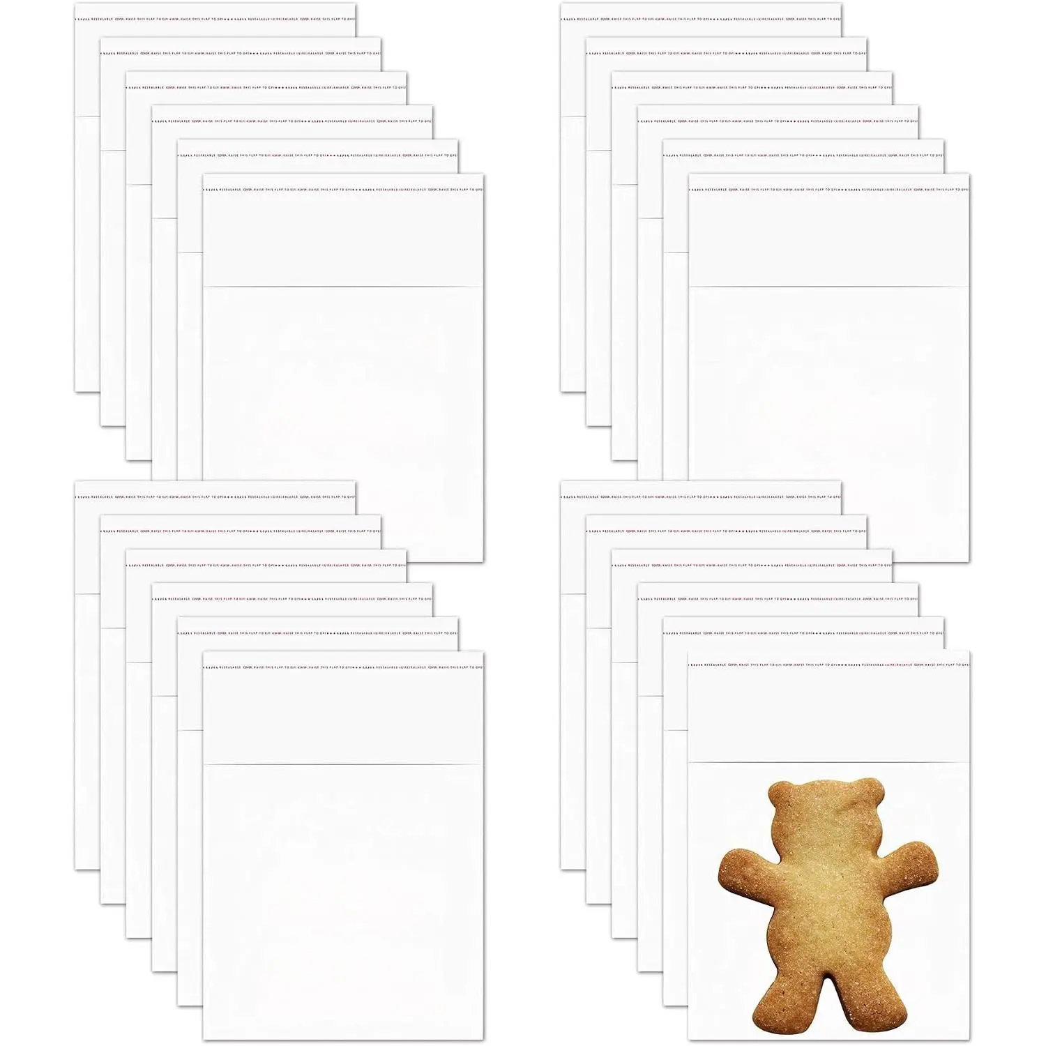 Adhesive Pastry Bags 200 Count 2" x 2" Small Clear Self Sealing Cello Bags Resealable OPP Cellophane Baggies for Bakery Crafts Photos Rings Candy Beads Seeds