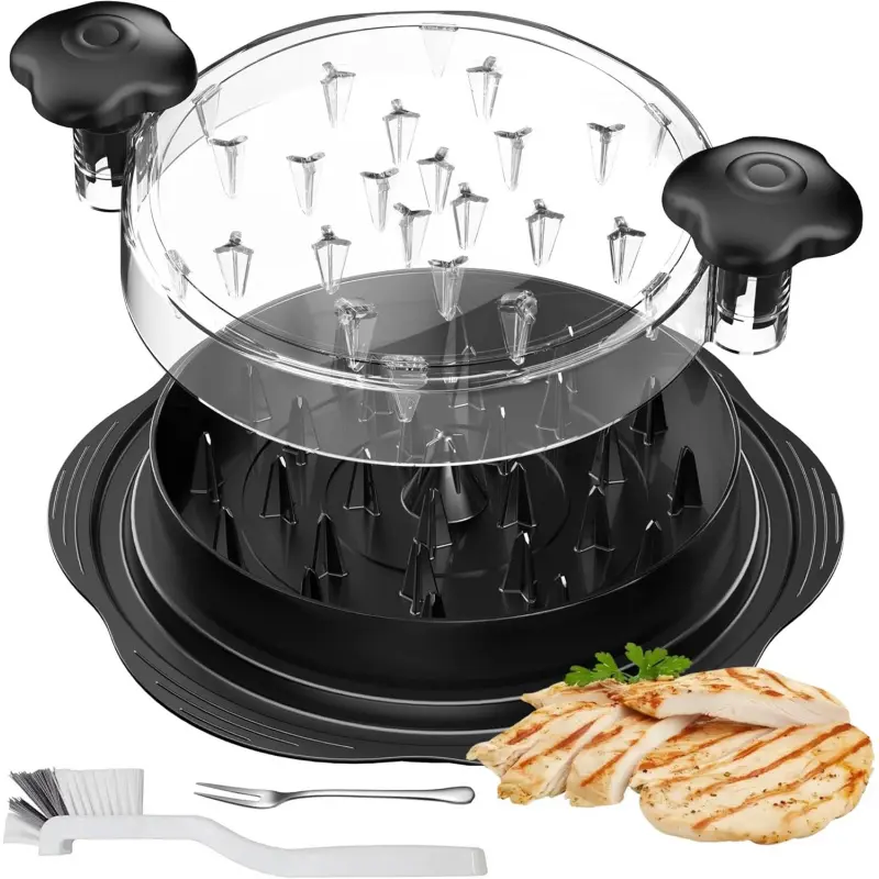 Manual Chicken & Meat Cutter, Chopper with Transparent Lid, Ergonomic Non-slip Handle, Dishwasher Safe