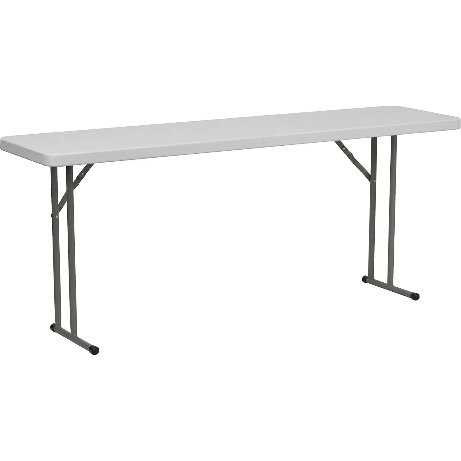Flash Furniture Elon 6' Plastic Folding Training and Event Table, Rectangular Folding Training Table with 220-lb. Static Weight Capacity, White