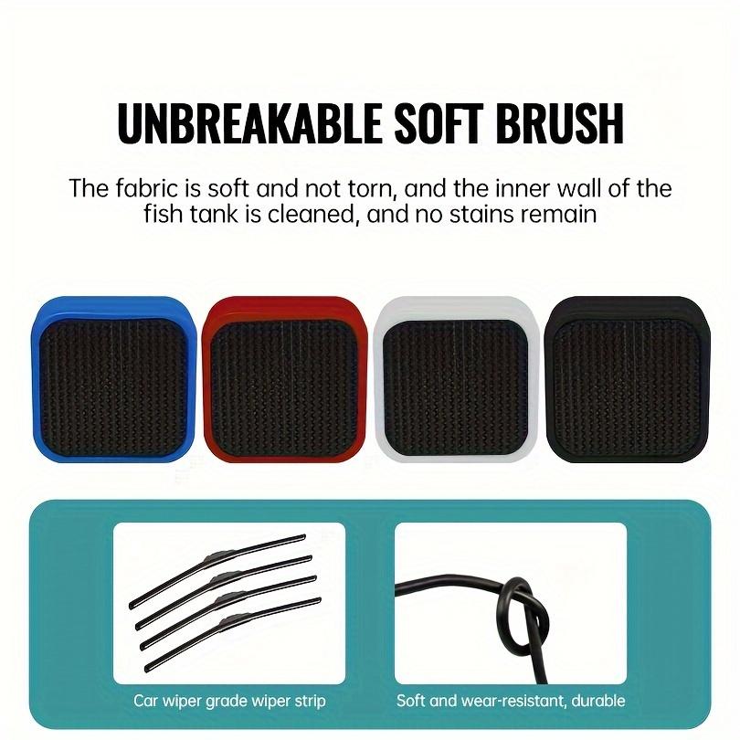 Mini Magnetic Aquarium Cleaner Brush, 2-Sided Glass Algae Scraper for Fish Tank, Magnetic Cleaning Tool with Algae Scraper, WH09 Fish Tank Cleaner