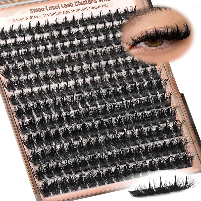 140 Pcs Anime Style False Eyelashes, 9D Realistic Lashes with Fine Pointed Tips, DIY Lash Extensions for Home Use