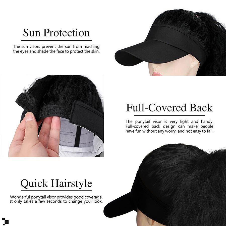 Hat With Hair Attached For Women Ponytail Curly Hair Hair Wig With Hair Cap Styling Baseball Baseball Cap Ponytail Hat Wig