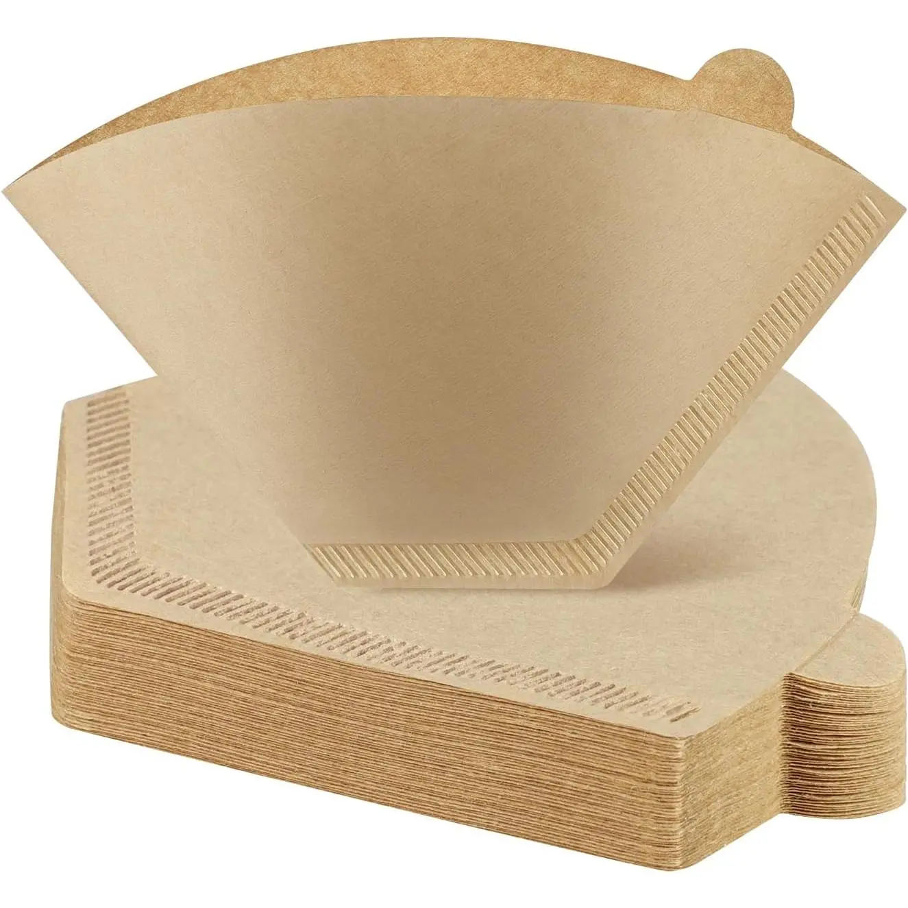 Coffee Filters #2, 100 Pcs Unbleached 2 Cone Filters Paper, Natural Disposable Coffee Filter Compatible with Drip and Pour Over Coffee Maker